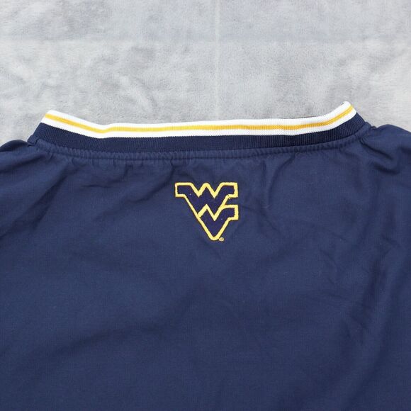 West Virginia Mountaineers Jacket Mens XL Blue Pro Player VNeck Pocket Pullover - Picture 12 of 16